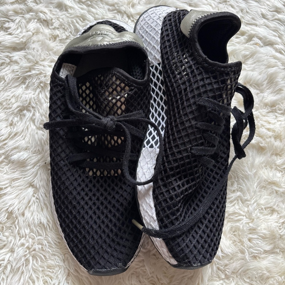adidas Black Mesh Athletic Shoes